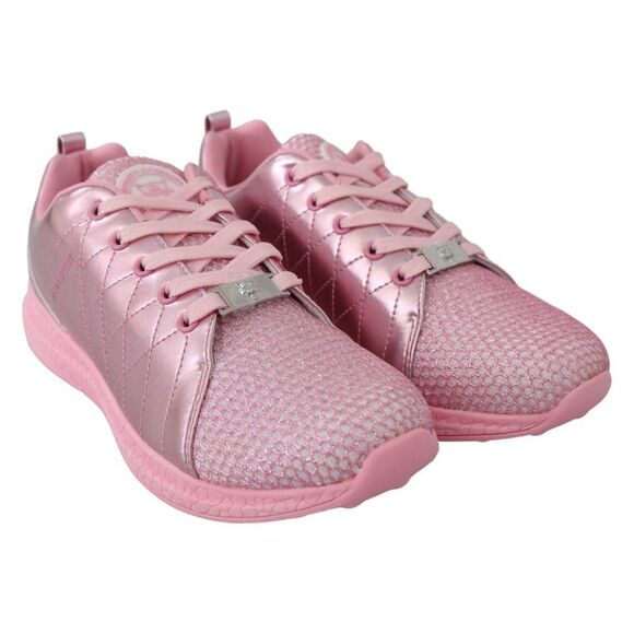 Plein Sport Shoes - Plein Sport Pink Blush Polyester Runner Gisella Sneakers Women's Shoes